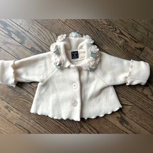 Boutique Cream Jacket with Floral Details